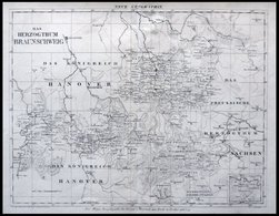 ALTE LANDKARTEN - DEUTSCH (21x28) , Das Herzogthum Braunschweig, Stahlstich Von Esch & Gruber, 1823 - Sonstige & Ohne Zuordnung