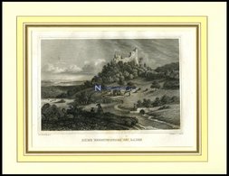 Bei BADEN-BADEN: Ruine Eberstein, Stahlstich Von Schönfeld/Poppel, 1840 - Litografia