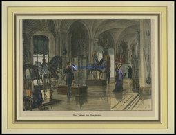 BERLIN: Das Innere Des Zeughauses, Kolorierter Holzstich Um 1880 - Litografía