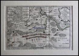 Bei BUDIN/BÖHMEN: Lager Vor Der Schlacht Bei Lowositz, Altkolorierter Kupferstich Von Ca. 1760 - Litografia