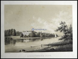 AUGUSTENBURG (Augustenborg Slot), Blick über Den Augustenburg Fjord Zum Schloß, Lithographie Mit Tonplatte Von Alexander - Lithographies