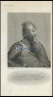 Kaiser Friedrich I (Barbarossa), Stahlstich Von C. Deucher Um 1840 - Lithographies