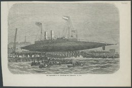 VARIA - SCHIFFE, SCHIFFAH (15x23) , Das Cigarrenschiff Des St. Petersburger Kais. Yacht-Clubs, Holzstich, Pracht - Lithographies