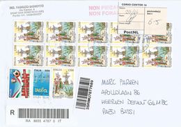 Italy Italia 2016 Soave Milan Football Champion Discovery Americas Barcoded Registered Cover - 2011-20: Poststempel