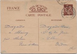 France Entiers Postaux - Type Iris Sans Indication De Valeur - Carte Postale - Standard Postcards & Stamped On Demand (before 1995)