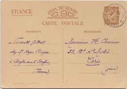 France Entiers Postaux - Type Iris Sans Indication De Valeur - Carte Postale - Standaardpostkaarten En TSC (Voor 1995)