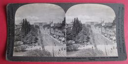 CARTE STEREOSCOPIQUE  - NORWAY - OSLO, CHRISTIANIA - KARL JOHANS GADE, STEREO PHOTO - Stereoscope Cards