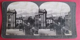 CARTE STEREOSCOPIQUE  - NORWAY - OSLO, CHRISTIANIA - EIDSVOLDS PLADS, STEREO PHOTO - Cartoline Stereoscopiche