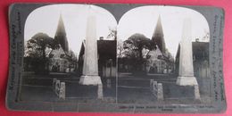 CARTE STEREOSCOPIQUE  - NORWAY - VOSSEVANGEN MONUMENT,  STEREO PHOTO - Cartoline Stereoscopiche