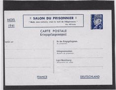 France Entiers Postaux -Type Pétain 5 Fr Bleu -  Carte Postale - Standard- Und TSC-AK (vor 1995)