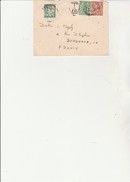 LETTRE GRANDE -BRETAGNE AFFRANCHIE N° 187 ET 189  A DEST BORDEAUX TAXEE A 60 C N° 38 -ANNEE 1930 - 1859-1959 Storia Postale