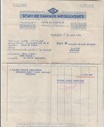 FACTURE 24/08/1951 S.A.T.M Usine De Mussidan (Dordogne) - 1950 - ...