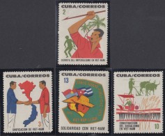 1964.108 CUBA 1964 MNH. Ed.1064-67. PRO VIETNAM FRIENSHIP WAR. - Ongebruikt