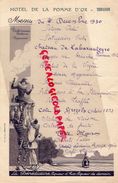 24- TERRASSON- RARE MENU 7 DECEMBRE 1930- ARLEQUIN-COMEDIE ITALIENNE-ITALIE- LA BENEDICTINE-COTES DE GREZELS 1893- - Menú