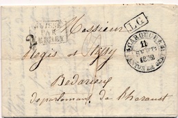 Lettre Cachet Carouge Canton De Genève Suisse Par Ferney LG 1832 - ...-1845 Préphilatélie