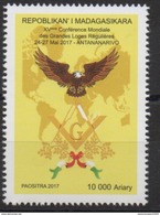 Madagascar Madagaskar 2017 Mi. 2689 Conférence Mondiale Grandes Loges Régulières Franc-maçons Freimaurer Freemasonry - Freimaurerei