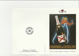 MENU ILLUSTRE  CHAMPAGNE DE CASTELLANE- ANNEE 1990 - - Menükarten