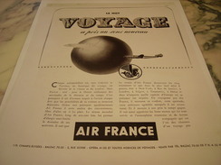 ANCIENNE  PUBLICITE LE MOT VOYAGE AIR FRANCE - Advertenties