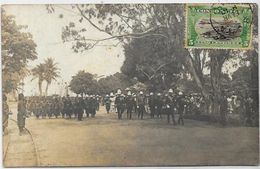 CPA Congo Belge Afrique Noire Visite Du Prince Albert Carte Photo  Circulé 1911 - Belgisch-Congo