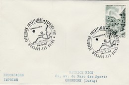 1967 Luxembourg EXPHIMO PHILATELIC EXHIBITION  COVER Mondorf Les Baines Event Stamps Map - Storia Postale