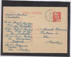 France Entiers Postaux - Type Gandon 12 Fr Orange -  Carte Postale - Standaardpostkaarten En TSC (Voor 1995)