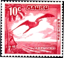 MARINE BIRDS-GREAT FRIGATE BIRD-NAURU-1966-SCARCE-MNH-B9-643 - Albatros