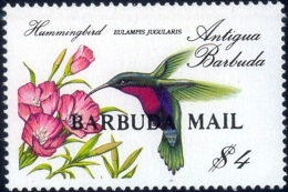 BIRDS-HUMMINGBIRDS-OVPT-BARBUDA MAIL-ANTIGUA& BARBUDA-1988-SCARCE-MNH-B9-645 - Colibríes