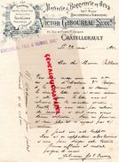 86- CHATELLERAULT- RARE LETTRE MANUSCRITE SIGNEE VICTOR GIBOUREAU- BAILLERGEAU-MERCERIE BONNETERIE-29 RUE DES CYGNES-190 - Old Professions