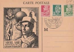 Algérie - Carte Postale Journée Du Timbre Sidi Bel Abbés Berceau De La Légion Etrangére Octobre 1945 - Storia Postale