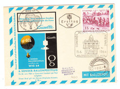 Austria BALLOON FLIGHT UPU CONGRESS WIEN FDC 1964 - UPU (Union Postale Universelle)