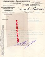 85- CROIX DE VIE- RARE LETTRE AUGUSTE BRUNET-GAUDREMEAU- CONSERVES ALIMENTAIRES-SARDINES A L' HUILE- THON- 1920 - Petits Métiers