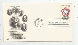 Cp, Timbre, FDC , 1 Er Jour , AMERICAN REVOLUTION , Bicentennial ,Washington D.C. , 1971 - 1971-1980