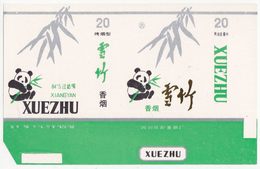 Panda - Giant Panda, XUEZHU Cigarette Box, Soft, White & Kentucky-green, Mianyang Cigarette Factory, Sichuan, China - Estuches Para Cigarrillos (vacios)