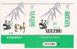 Panda - Giant Panda, XUEZHU Cigarette Box, Soft, White & Light-green, Mianyang Cigarette Factory, Sichuan, China - Zigarettenetuis (leer)