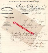 79 - NIORT- RARE LETTRE MANUSCRITE SIGNEE AUGUSTE DAUBIGNE-ALLARD- FABRIQUE TUBES EN CUIVRE ROUGE- CHAUDRONNERIE-1927 - Ambachten