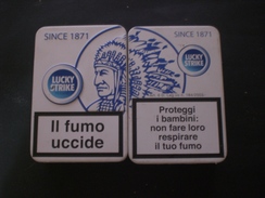 2 BOX CIGARETTE SIGARETTE LUCKY STRIKE DA COLLEZIONE EDIZIONE LIMITATA RARO !! METALLICI COPERTURA GOMMATA - Porta Sigarette (vuoti)