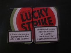 2 BOX CIGARETTE SIGARETTE LUCKY STRIKE DA COLLEZIONE EDIZIONE LIMITATA RARO !! METALLICI COPERTURA GOMMATA - Etuis à Cigarettes Vides