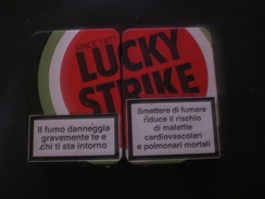 2 BOX CIGARETTE SIGARETTE LUCKY STRIKE DA COLLEZIONE EDIZIONE LIMITATA RARO !! METALLICI COPERTURA GOMMATA - Estuches Para Cigarrillos (vacios)
