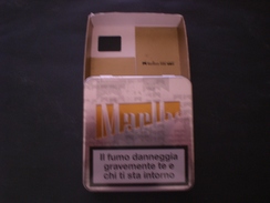 BOX CIGARETTE SIGARETTE MARLBORO DA COLLEZIONE EDIZIONE LIMITATA RARO !! METALLICO - Estuches Para Cigarrillos (vacios)