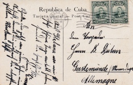 CUBA :  Paire De 161  Sur Carte Postale De La Havane   CaD De Habana 1913 - Covers & Documents