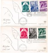 368 : VATICAN :   2 X FDC ANNEE MONDIALE DES REFUGIES 1960 - Flüchtlinge