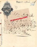 75- PARIS-RARE LETTRE MANUFACTURE SIGNEE ADOLPHE LEROY-FUTAILLES 19 RUE CLISSON- 1904 - Ambachten