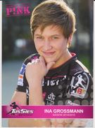 Original Autograph Handball Card INA GROSSMANN Team TusSies Metzingen Germany - Women Bundesliga 2014 / 2015 - Handbal