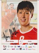 Original Autograph Handball Card Anne Müller Team Bayer Leverkusen Germany - Women Bundesliga 2009 / 2010 - Balonmano