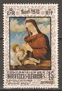 NOUVELLES  HEBRIDES    -   1970.   Y&T N° 300 (*).  Noël  /  Vierge à L' Enfant  /  Bellini - Unused Stamps