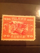 Island 1930 Parliamentary Millenary Celebration 20a Red Mint SG 163 Mi 130 Yv 128 - Nuevos