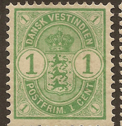 DWI 1900 1c SG 39 U #AEI64 - Denmark (West Indies)