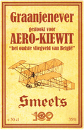 Etiquette Etiket Genever Distillerie Smeets '100 Jaar Aero Kiewit' /  Hasselt Belgie 2009 - Alcoholes Y Licores