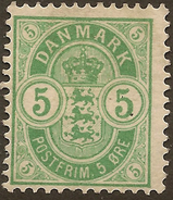 DENMARK 1882 5o SG 97 HM #AEC43 - Unused Stamps