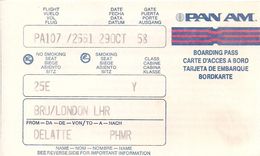 PAN AM - BRUXELLES-LONDON - CARTE D'ACCES A BORD - PHILIPPE - 5. - Europa